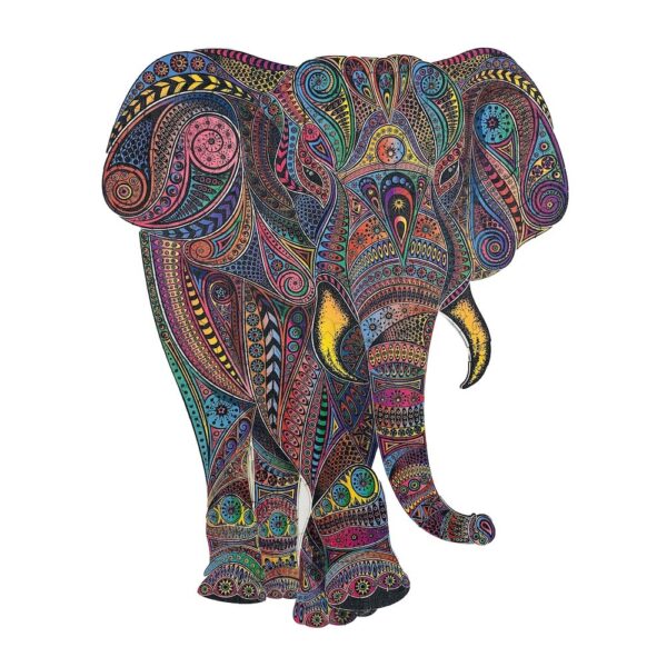 Éléphant-Impérial-Puzzle-en-Bois